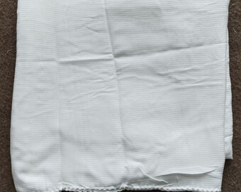 Dupatta de algodão branco | Estola de algodão branco | Lenço de algodão branco | Chunri de algodão branco | Turbante | Lenço de oração com linhas discretas | Chunri branco
