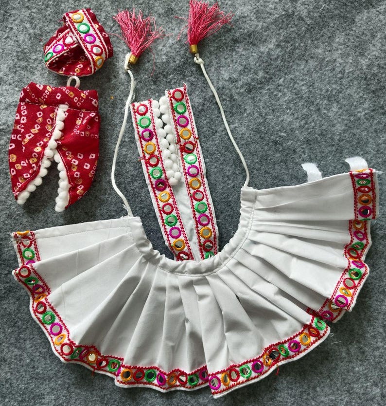 Kanha/Laddu Gopal/Krishna Ji Dress/ Poshak_Size No. 7_ (Cotton) main image 1