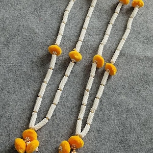 Mala For Deity| Mala For photoframe| Garland for Deity | Mala For God statue| Bead Mala for Deity Bhagwan Mala: 2 Pcs(28 Inch)