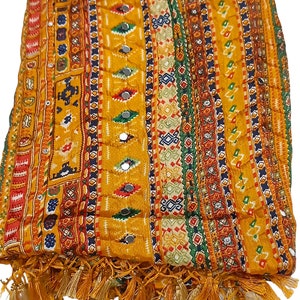 Designer Poly Chinon Dupatta|Mirror work Dupatta|  Indian Ethnic Dupatta| Fancy Multicolor Stole| Mehndi Haldi Wedding Return Gift