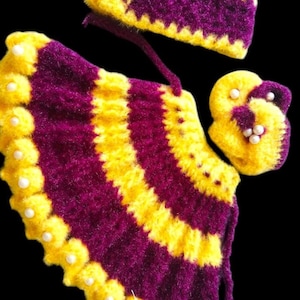 Lehnga Patka For Mata Ji|Woolen dress with Cap For Khatu Shyam Ji| Woolen Dress for Hindu deity idol| Winter Ganesh Ji Poshak