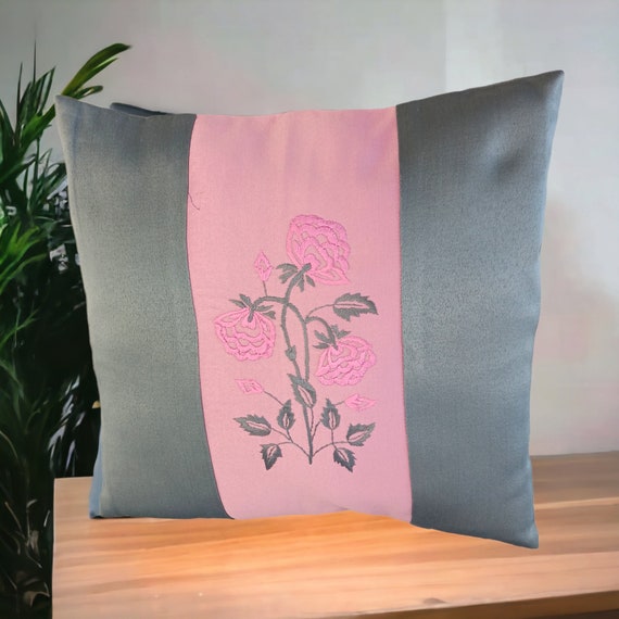 2 個セット: 手刺繍枕カバー、刺繍ソファクッションカバー、クッション