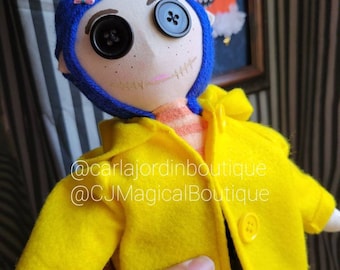 Handmade Coraline Doll: Spooky Halloween Collectible
