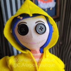 Handmade Coraline Doll: Spooky Halloween Collectible image 9