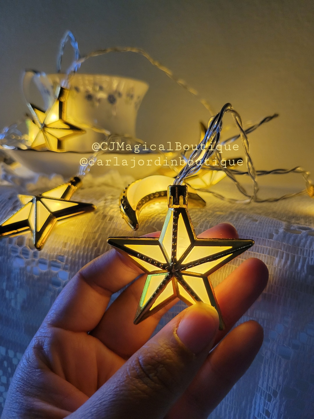 Holiday Lights, Star Shaped Lights, String Lights, Lights Decor