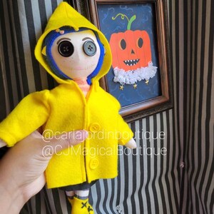 Handmade Coraline Doll: Spooky Halloween Collectible image 2