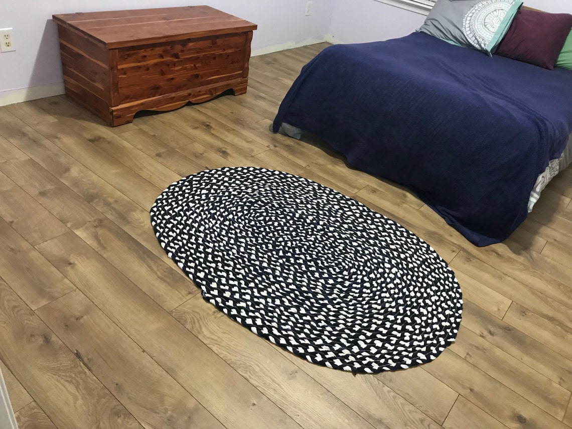 Handmade Braided Tshirt Rug Tshirt Rug Braided Rug Rag Etsy