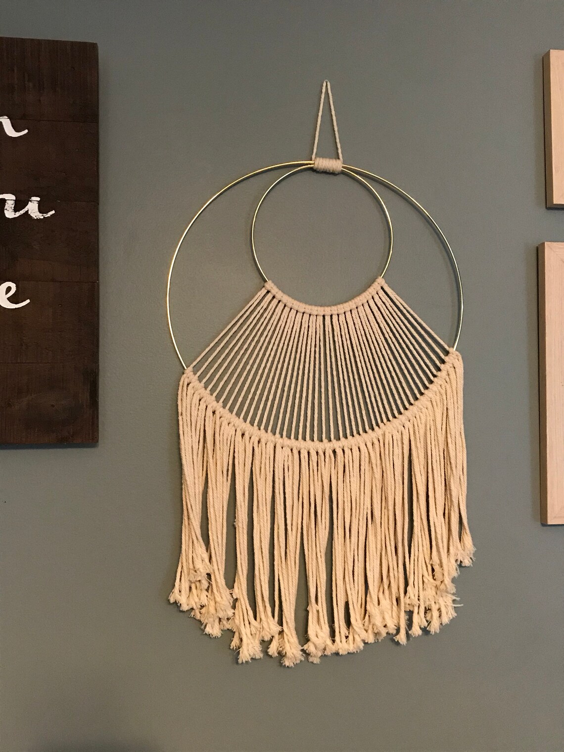 Macrame Hoop Wall Hanging Etsy