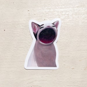 Pop Cat Handmade Vinyl Sticker