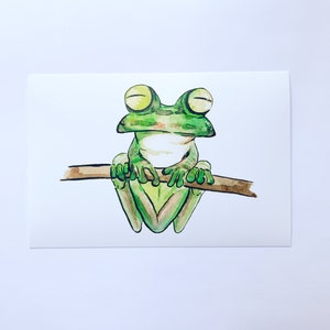 Froggy Watercolor Print