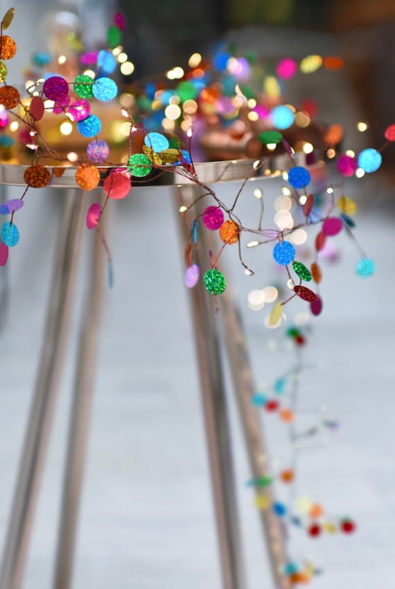 Colourful Light Chain Confetti Lights Indoor - Etsy