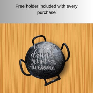 Black Slate Funny Custom Coaster Set Personalized Drink Coaster Humor Durable Stone Bar Accessories