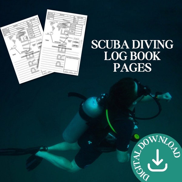 Scuba Dive Log Book Etsy