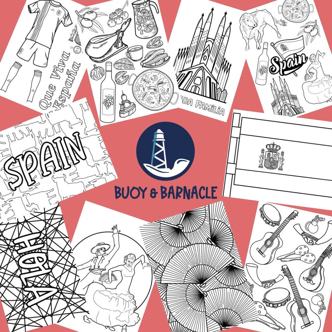 Spain Colouring Pages Contains 10 Spanish Themed Pictures to Download ...