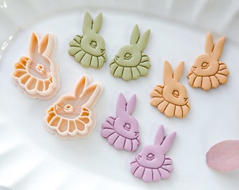 Easter Bunny Polymer Clay Cutters | Spring Clay Earring Molds