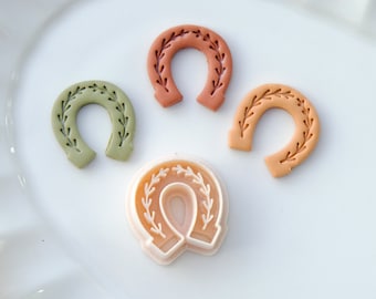 Horseshoe Clay Cutters | Western Polymer Clay Earring Cutters | Embossing Boho Cutters | Clay Tools