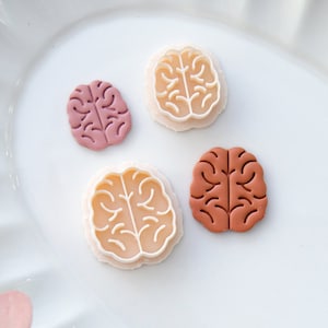 Brain Polymer Clay Cutter: Halloween Mental Health Earrings
