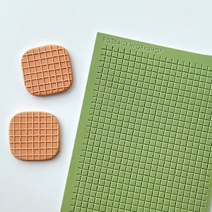 Waffle Grid Polymer Clay Texture Mat | Polymer Clay Texture Sheet | Clay Tools