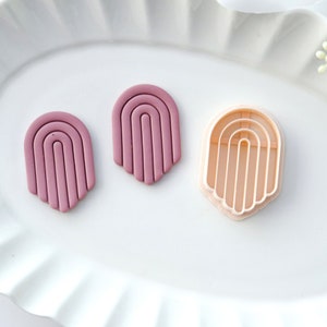 Embossing Arch Clay Cutters | Art Deco Polymer Clay Earring Cutters | Clay Mold | Earring Making