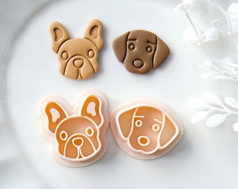 Puppy Dog Clay Cutters | Dog Polymer Clay Cutters | Animal Stud Earring Cutters | Jewelry Making | 3D Printed Cutter | Clay Tools