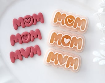 Mothers Day Clay Cutters | Mom Polymer Clay Cutters for Earring Jewelry Making | Mothers Day Earrings Cutter