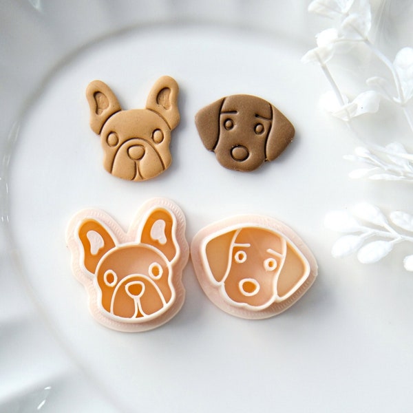 Puppy Dog Clay Cutters | Dog Polymer Clay Cutters | Animal Stud Earring Cutters | Jewelry Making | 3D Printed Cutter | Clay Tools