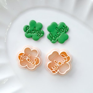 Clover Polymer Clay Cutters | St Patrick&#39;s Day Shamrock Clay Cutters | Earring Jewelry Making | 3D Printed Cutters | Unique Design