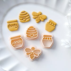 Spring Honey Bee Polymer Clay Cutters Set | Spring Clay Cutters | Stud Earring Cutter | Jewelry Making | Clay Tools