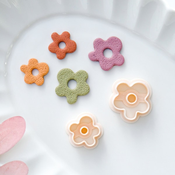 Emporte-pièce en forme de fleur en pâte polymère | Emporte-pièces en pâte à fleurs | Emporte-pièces Spring | Coupe-boucles d'oreilles en argile | Fabrication de bijoux