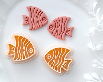 Tropical Fish Polymer Clay Cutters | Summer Ocean Clay Earring Molds | Jewelry Making Tools