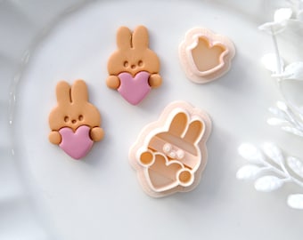 Easter Bunny Polymer Clay Cutters | Spring Clay Earring Molds