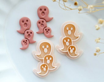 Ghost Polymer Clay Cutters | Spooky Halloween Clay Earring Molds