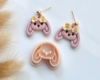 Easter Bunny Polymer Clay Cutter: Lop Rabbit Earring Making Tool