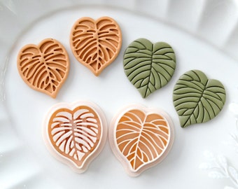 Monstera Polymer Clay Cutters | Spring Leaf Clay Earring Molds | Jewelry Making Tools