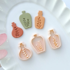 Plants Potion Bottle Clay Cutters | Boho Polymer Clay Earring Cutters | Clay Tools