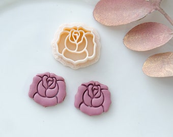 Rose Flower Clay Cutter | Valentines Day Cutter | Stud Earring Cutter | Love Cutter | Floral Cutter