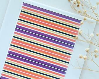 Halloween Polymer Clay Transfer Sheet: Striped Pattern