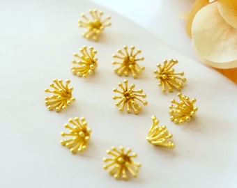 10pcs Gold Plated Floral Stamens: DIY Flower Centers