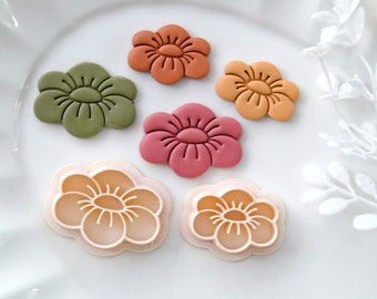 Frühlingsblumen-Tonausstecher | Florale Polymer Clay Ausstecher | Blumen-Ohrringschneider | Schmuckherstellung | 3D-gedruckter Cutter