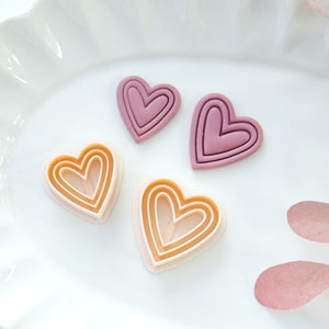 Valentines Day Heart Polymer Clay Cutters | Valentines Day Clay Cutters | Clay Earring Cutter | Polymer Clay Tool