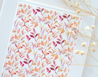 Fall Leaf Clay Transfer Paper: Polymer Clay Image Sheet
