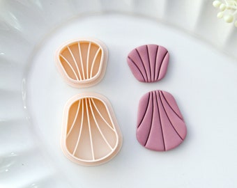 Embossing Fan Polymer Clay Cutters Set | Art Deco Clay Earring Cutters | 3D Printed Cutters | Earring Making | Clay Tools