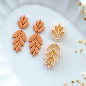 Fall Leaf Polymer Clay Cutters | Fall Clay Cutters for Earring Making | Embossing Clay Cutters | Clay Cutter Set