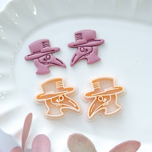 Bird Man Clay Cutters / Halloween Polymer Clay Cutters Set / Imprint Cutters / Diseños únicos