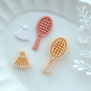 Badminton Polymer Clay Cutters | Sport Clay Cutters | Cute Stud Earring Cutter | Embossing Clay Cutter | Clay Tools