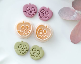 Halloween-skalleutstansar i lera: Örhängesset med polymerlera