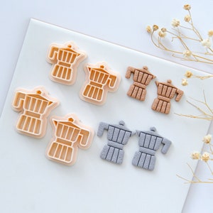 Moka Coffee Pot Clay Cutters | Polymer Clay Cutters | Embossing Cutter | Clay Earring Cutters | Jewelry Making | Clay Tools
