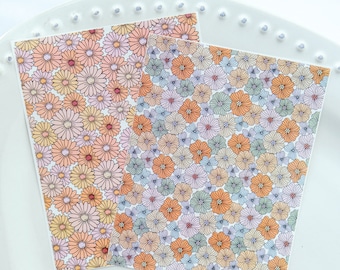 Floral Clay Transfer Paper | Flower Image Sheet for Polymer Clay Earrings