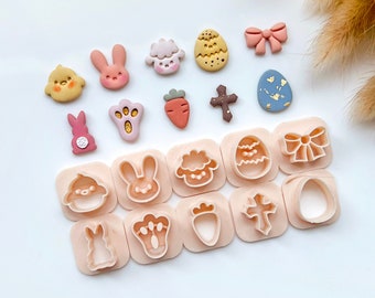 Easter Stud Pack Polymer Clay Cutters | Easter Clay Cutters | Spring Clay Cutters for Earring Making | Polymer Clay Tools