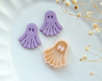 Ghost Polymer Clay Cutters | Halloween Spooky Clay Earring Molds | Jewelry Making Tools